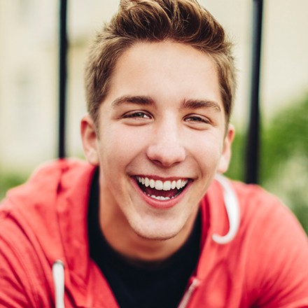 Teen with healthy smile