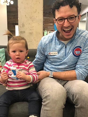 Dr. Justin and young patient