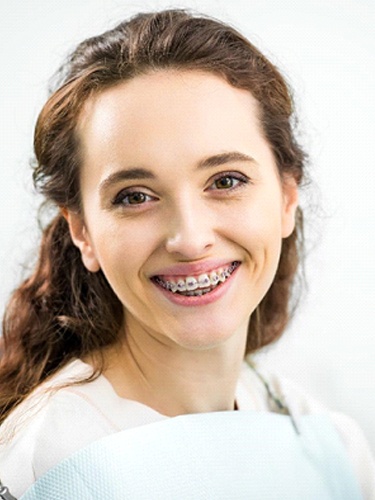 woman smiling braces