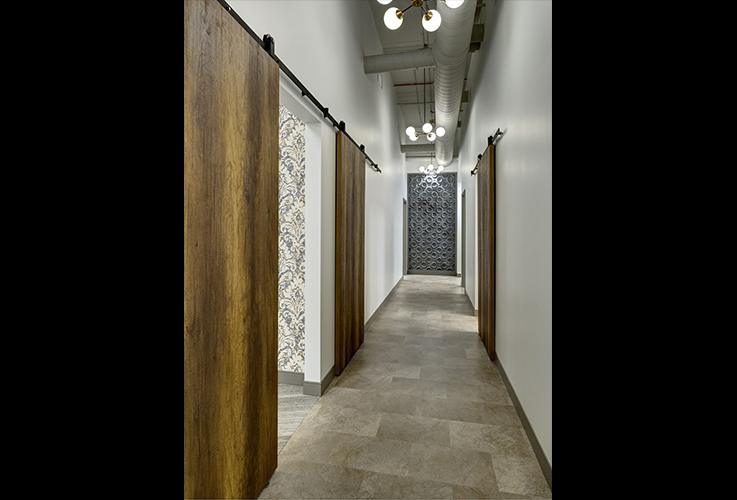 Hallway to dental treatment area