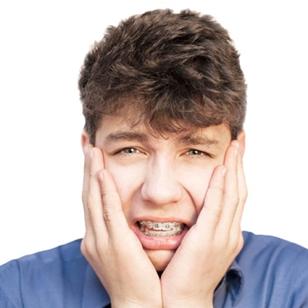 teen boy orthodontic emergency