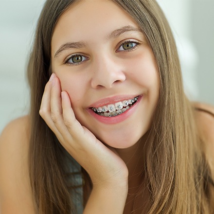 Girl with braces