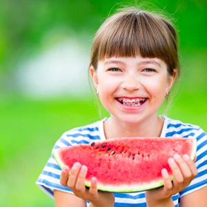 child wearing affordable braces